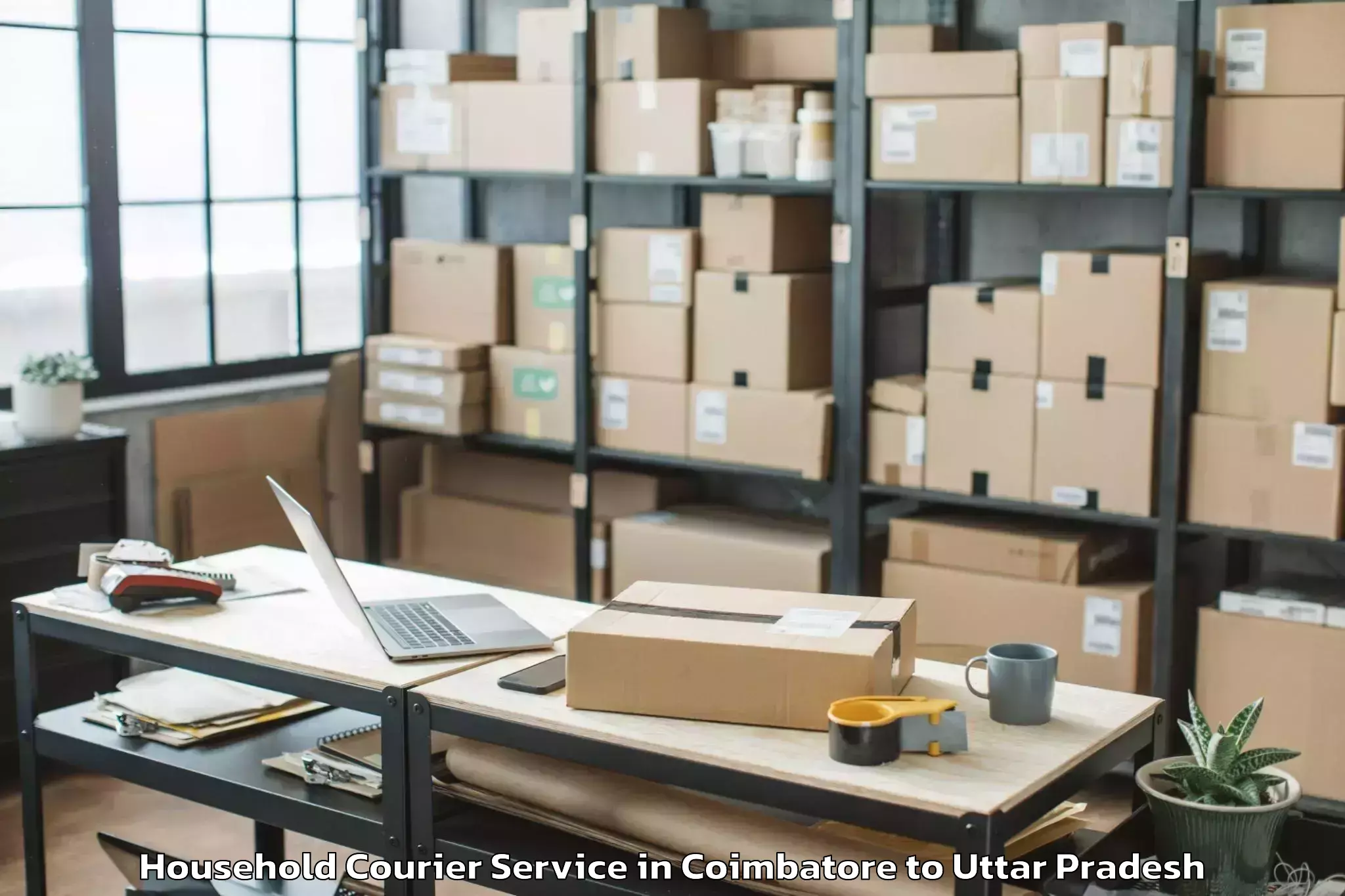 Top Coimbatore to Meerut Household Courier Available